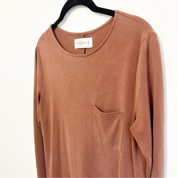 Abercrombie and Fitch Minimalist Terracotta Boho Shirt Dress Size Small - Picture 4 of 9